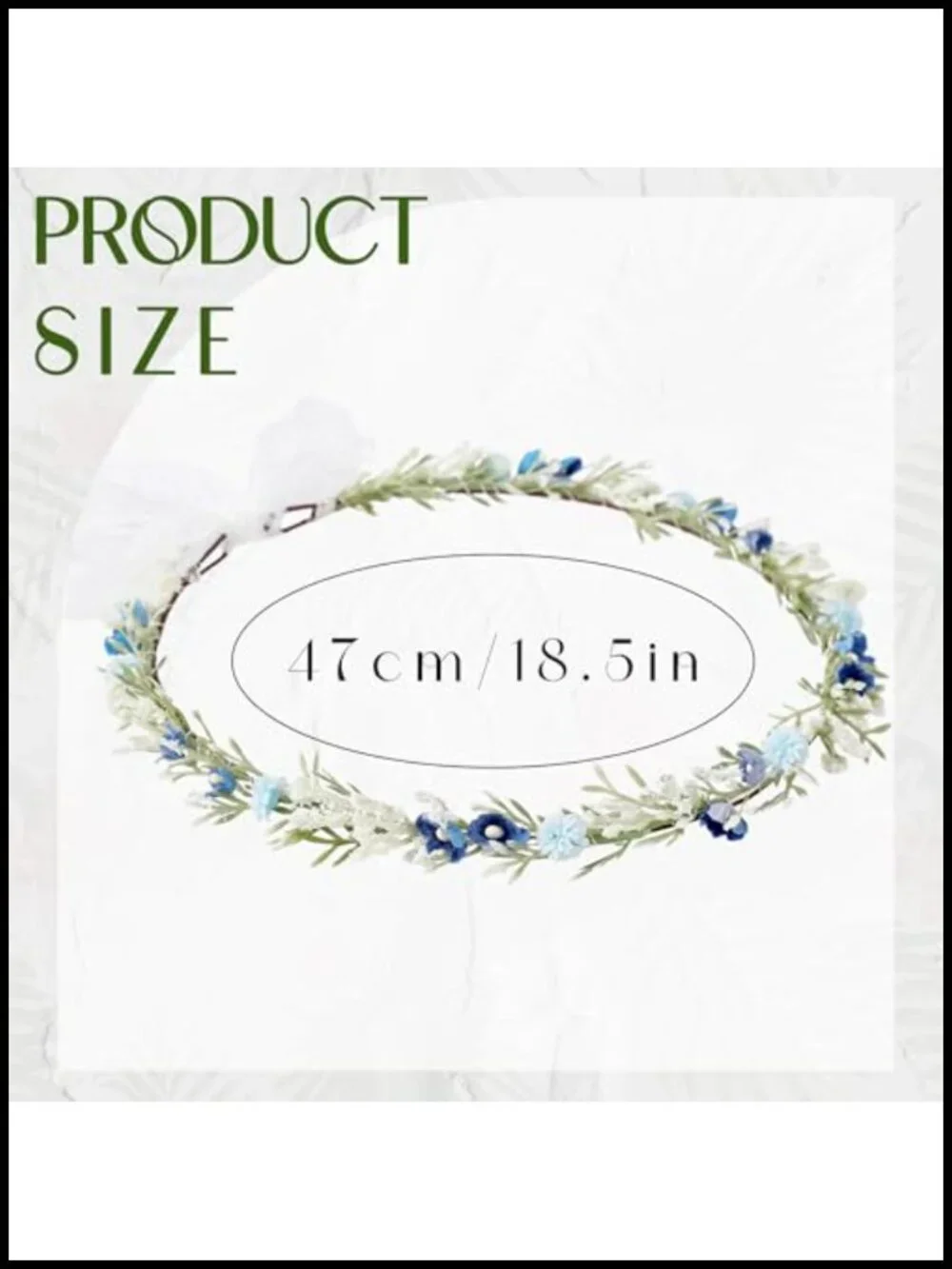 Blue Flower Crown Headband Renaiss